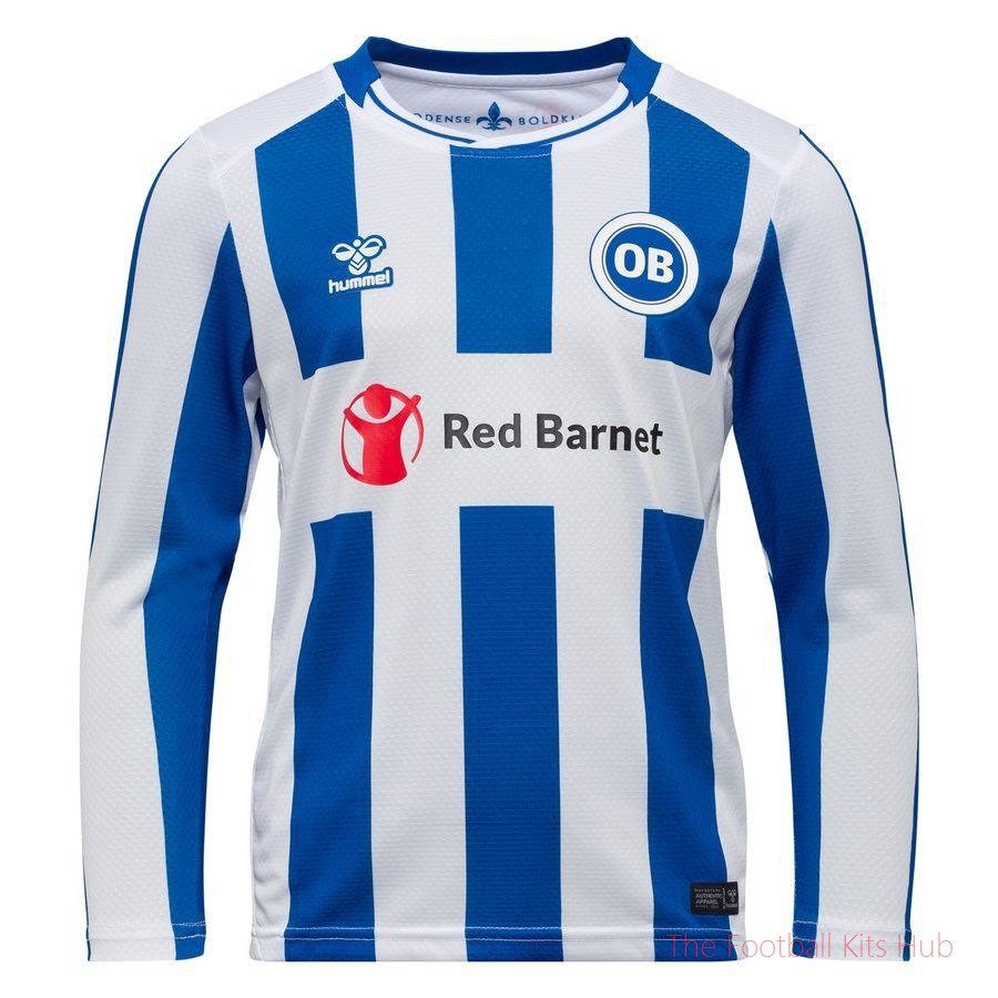 Odense Boldklub Home Shirt 2025/26 Kids Long Sleeves