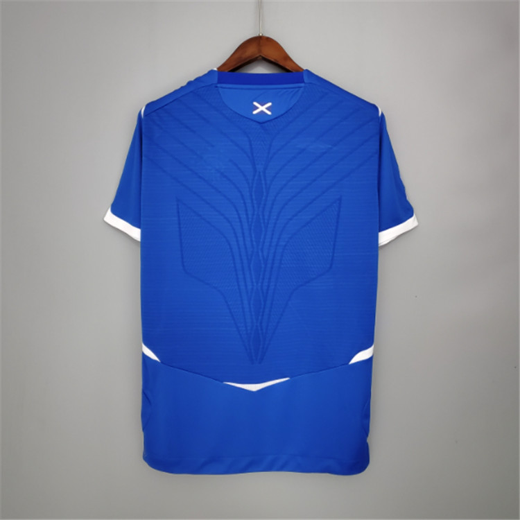 Breathable Glasgow Rangers Retro Soccer Jersey 08-09 Home Blue