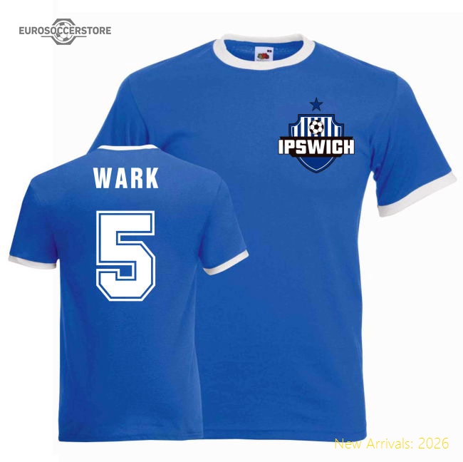 John Wark Ipswich Ringer Tee (blue) - Official Edition - Match Day Jersey