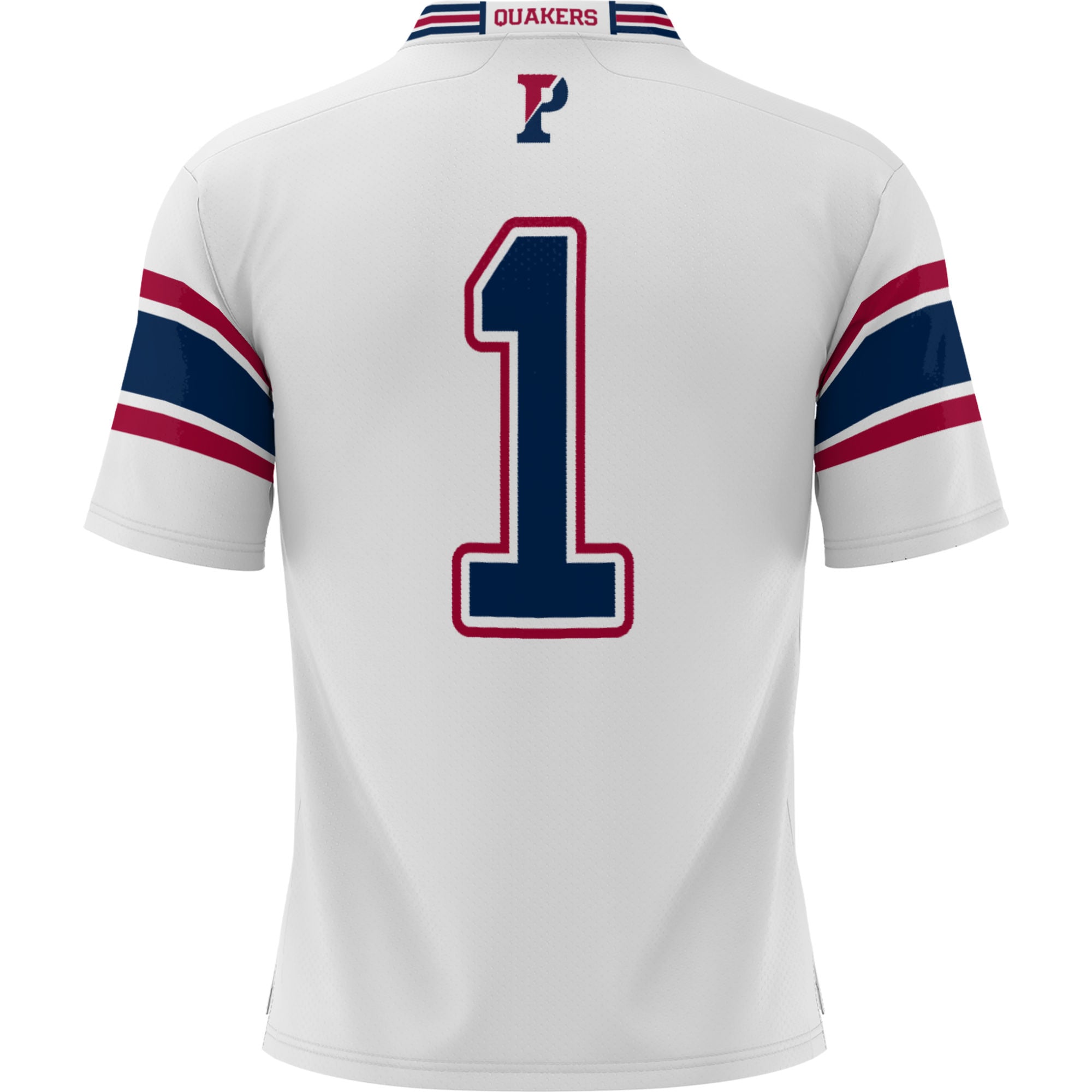 Youth #1 White Pennsylvania Quakers Football Jersey