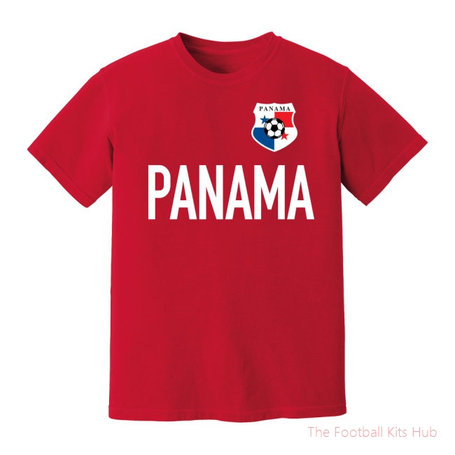 Panama National Team Text T-Shirt (Red)