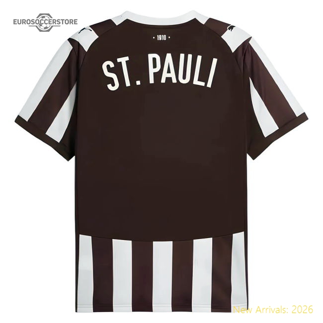2025-2026 St Pauli Home Shirt - Match Quality - Official Design
