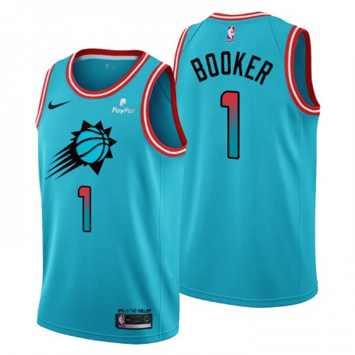 Blue Nike Devin Booker #1 Suns Jersey - High-Quality Polyester