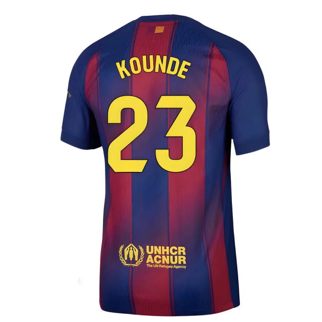 2025-2026 Camiseta Barcelona Local Hombres - Auténtica - Kounde 23
