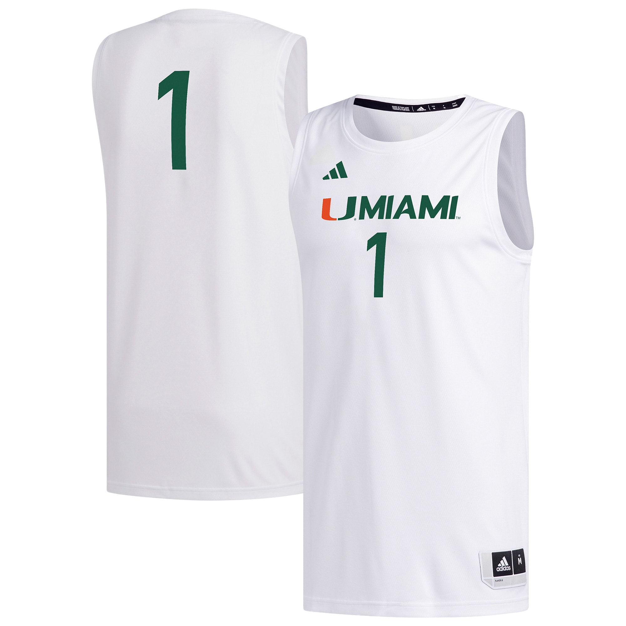 [NJP] Youth Miami Hurricanes Replica Basketball Jersey - White