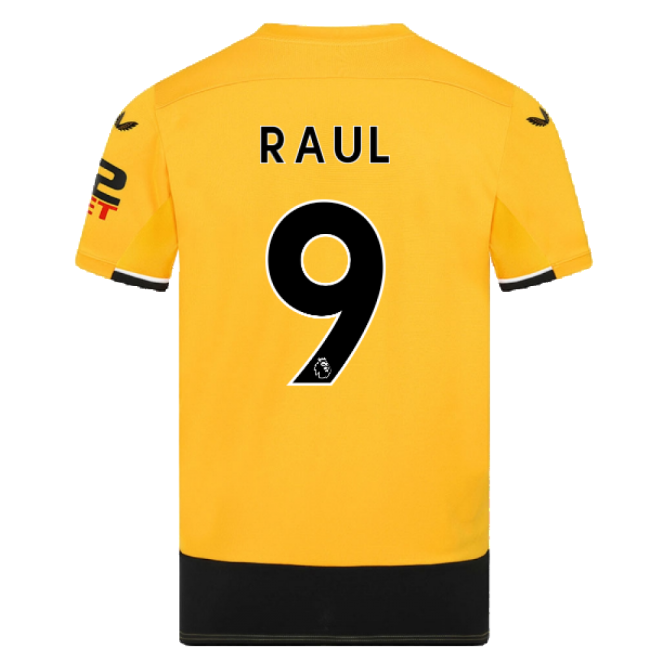 RAUL 9 Match Worn Style Wolves Home Player Jersey 2022-2023