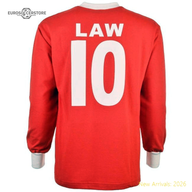 Official Manchester Reds 1963 Fa Cup Dennis Law 10 Retro Football