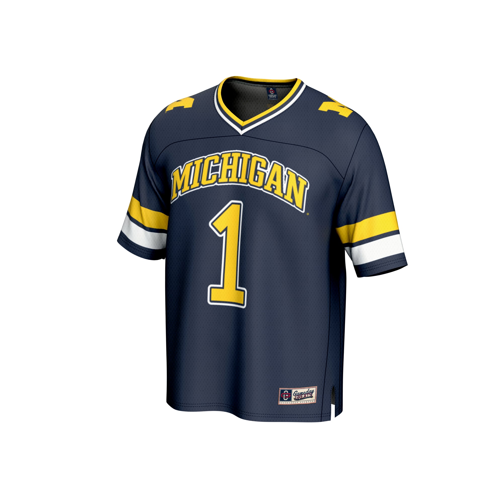 Youth #1 Navy Michigan Wolverines Lightweight Collegiate Football Fashion Jersey