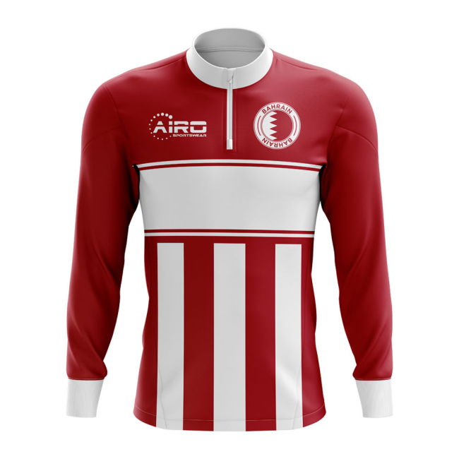 Match-Ready Bahrain Concept Football Half Zip Midlayer Top (Red-White)