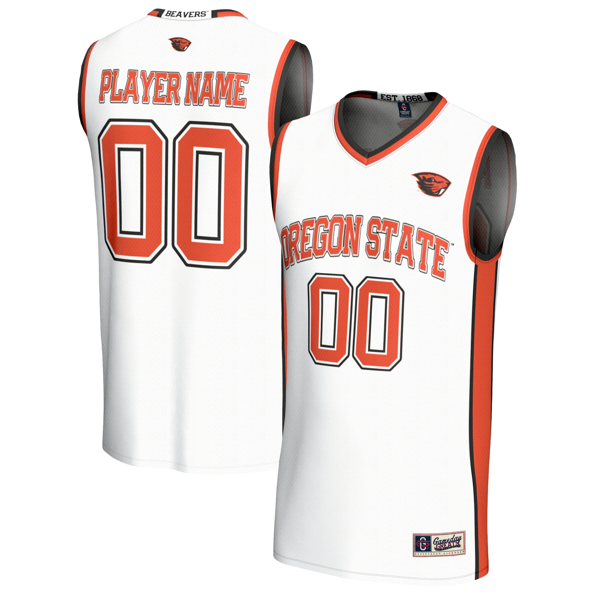 [NJP] Women's Oregon State Beavers GameDay Greats Lightweight Collegiate Men's Basketball NIL Pick-A-Player Fashion Jersey - White