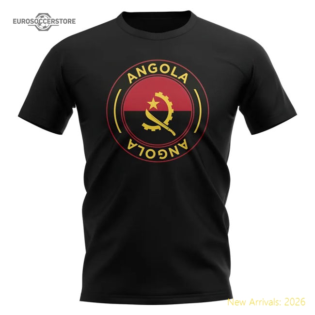 Angola Football Badge T-shirt (black) - Match Quality - Fan Collection