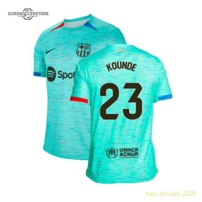 High-quality 2023-2024 Fcb Third Jersey (kounde 23) - Unique Style