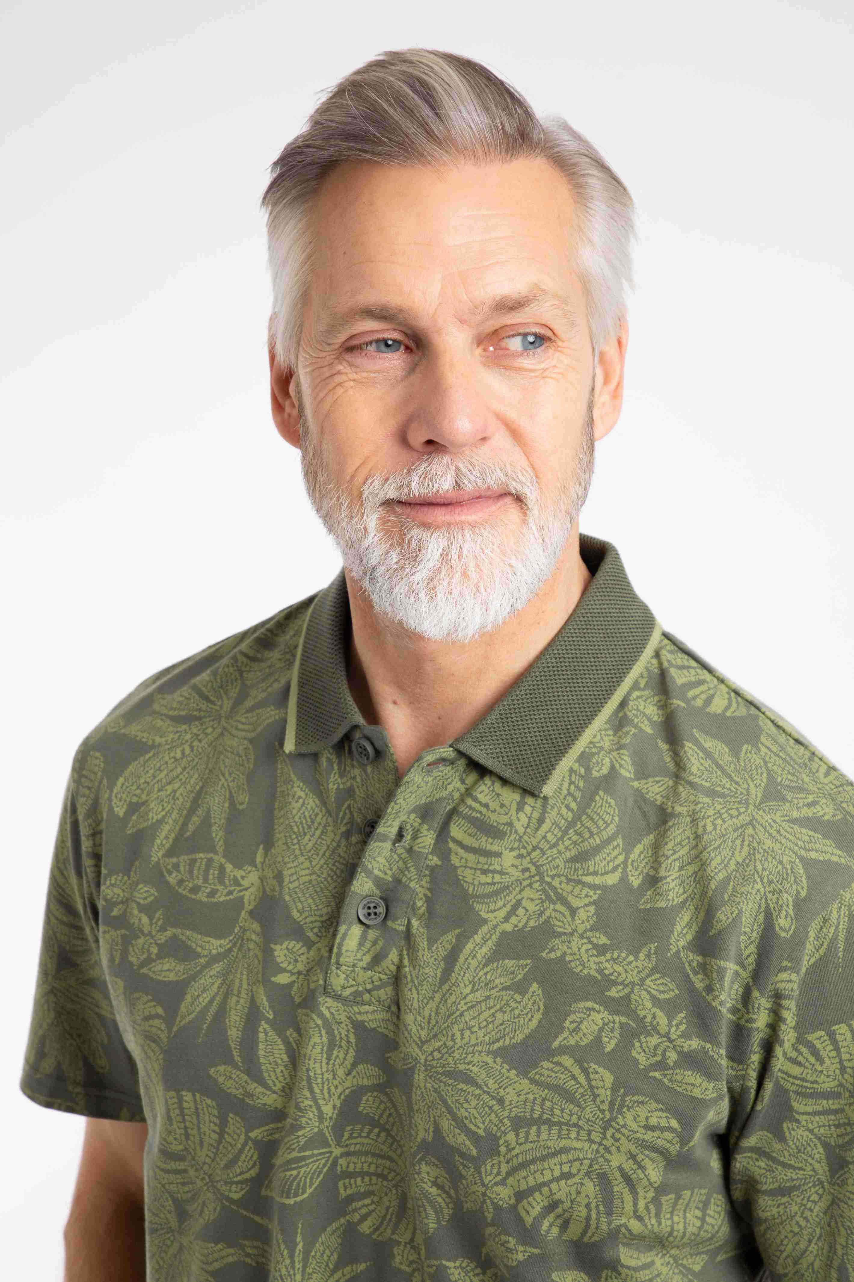 Sarat Printed Polo Shirt Dark Olive