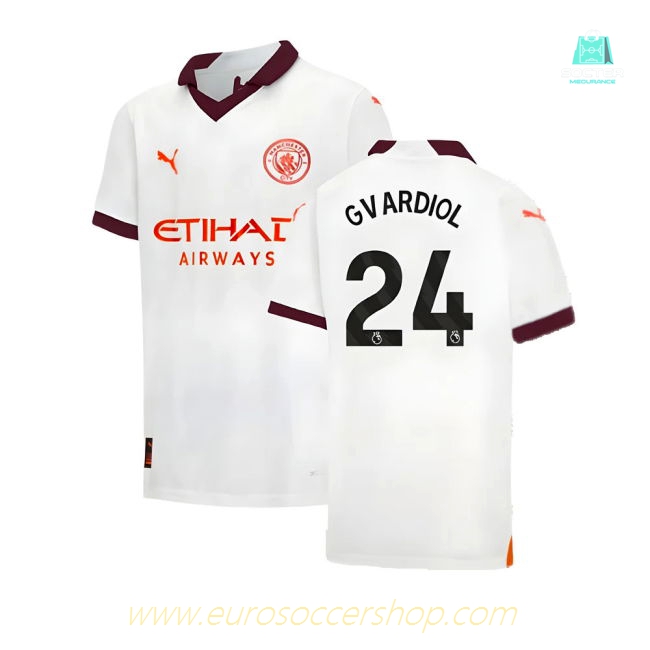 2023-2024 Man City Away Shirt (Kids) (Gvardiol 24)