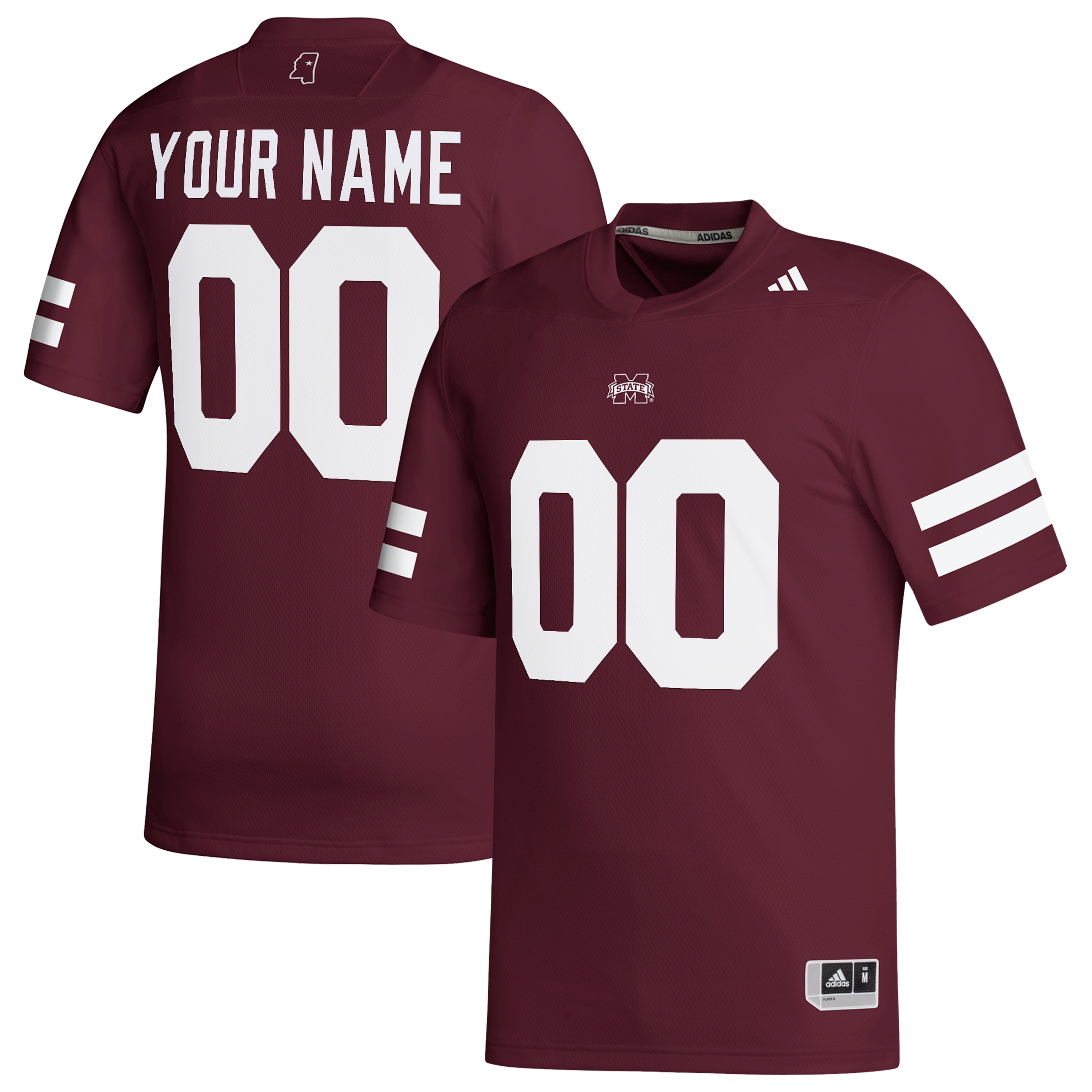 Mississippi State Bulldogs adidas Replica Custom Jersey - Maroon