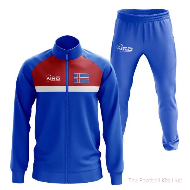 Men Iceland Concept Football Tracksuit (Blue) UEFA Euro