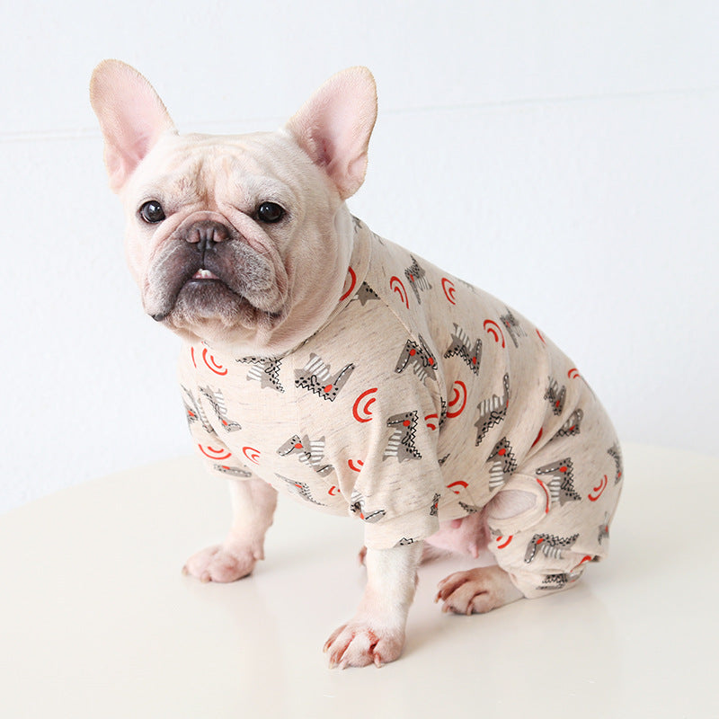 Frenchie Pajamas Cotton Onesis Suit