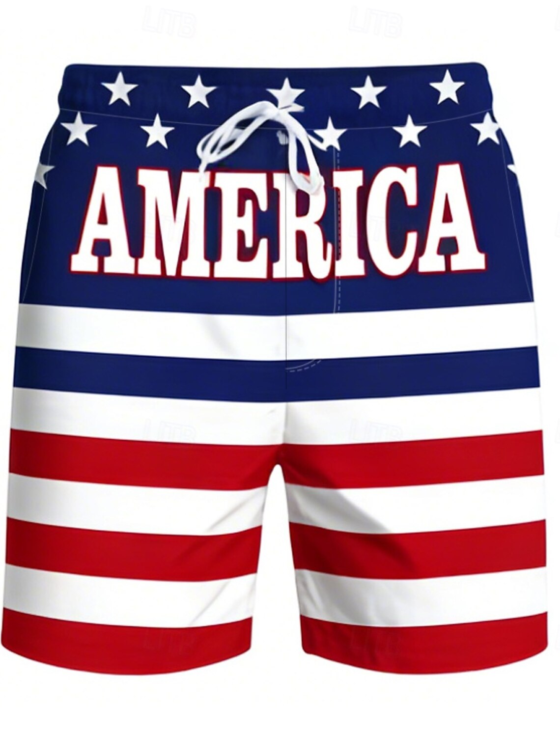 Men's 4th of July U.S. 250th Anniversary US Flag Patriotic Swim Trunks Swim Shorts Board Shorts Mid Waist Casual Holiday Side Pockets Mesh Lining Elastic Drawstring Waist Designer Clothing Apparel