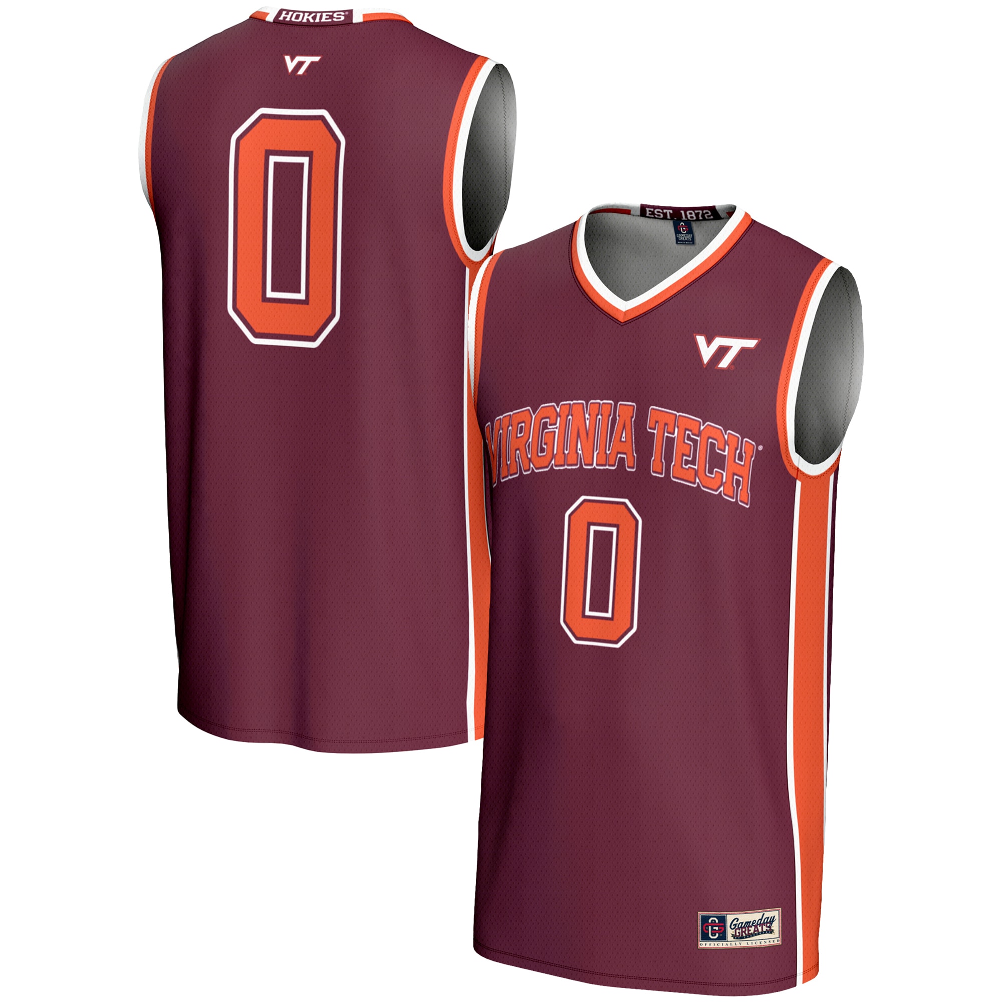 [NJP] Virginia Tech Hokies GameDay Greats Youth Lightweight Basketball Jersey - Maroon
