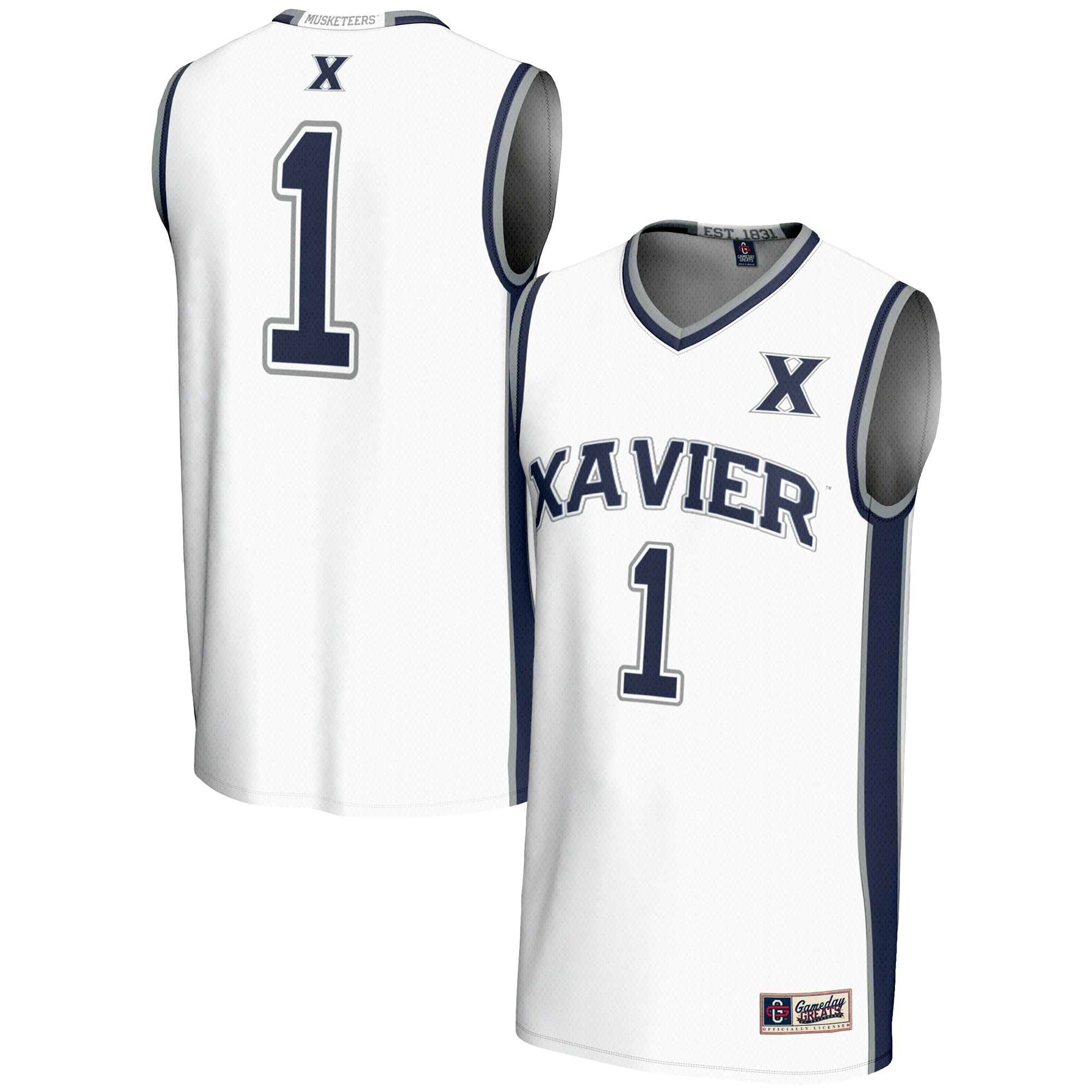 [NJP] Women's Xavier Musketeers GameDay Greats Lightweight Basketball Jersey - White