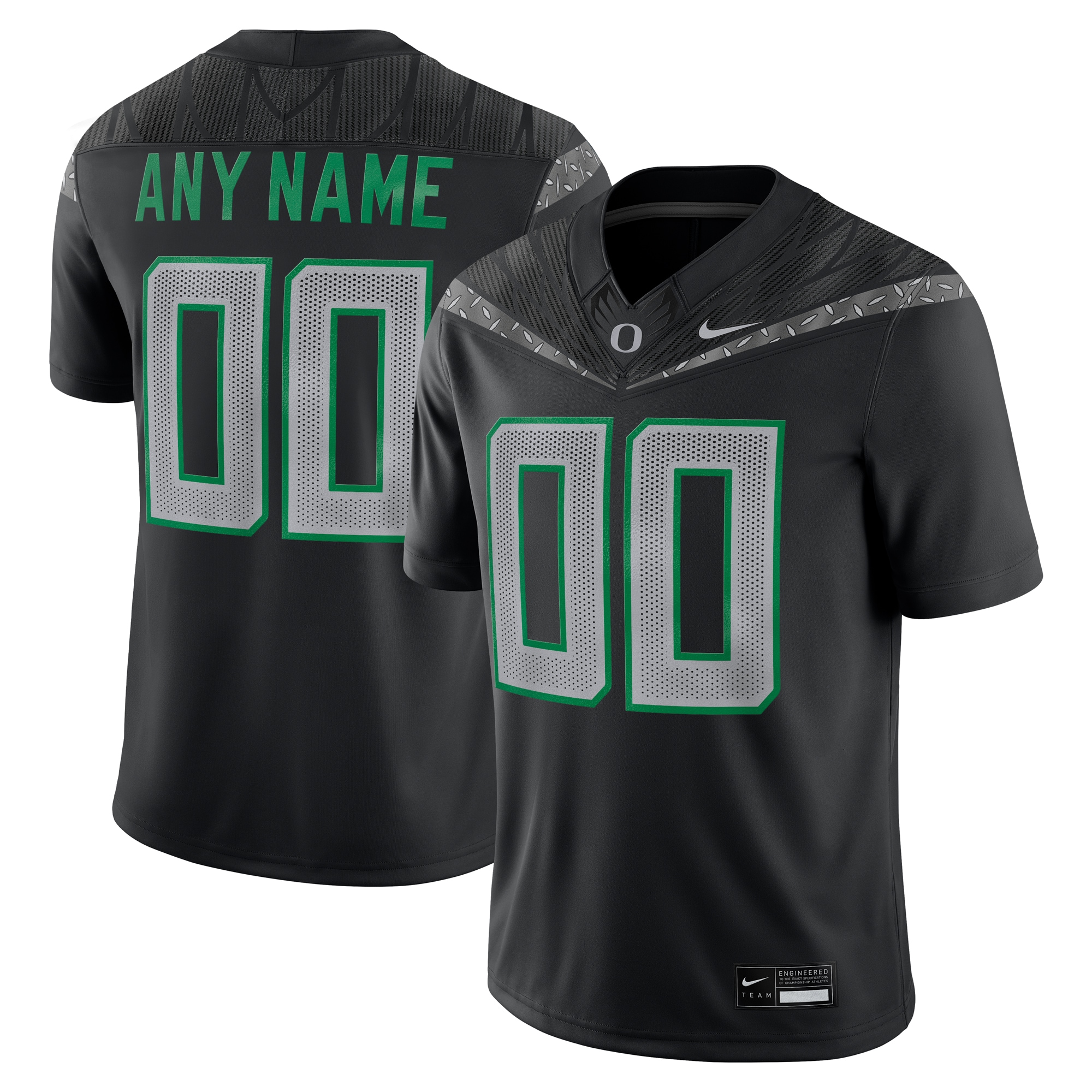 [NJP] Oregon Ducks Custom Game Jersey - Black