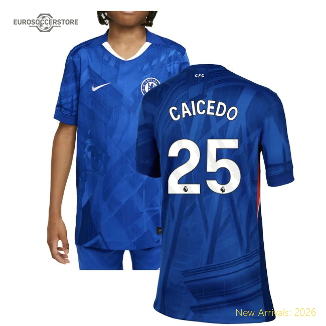 2025-2026 Chelsea Home Shirt (Kids) (Caicedo 25)