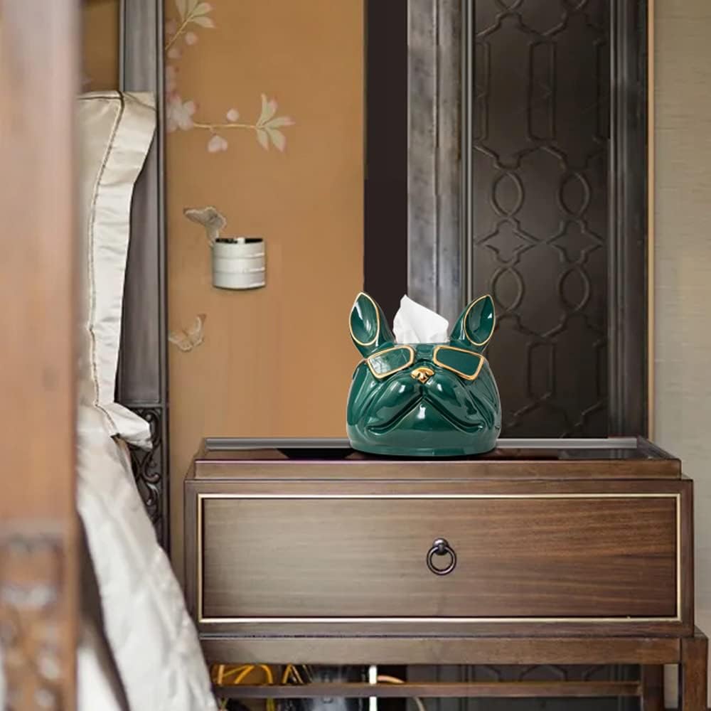 Trendy Cozy Lefur Frenchie Shaped Tissue Dispenser Box for Daily Life