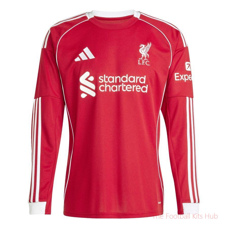 Liverpool Home Shirt 2025/26 Long Sleeves