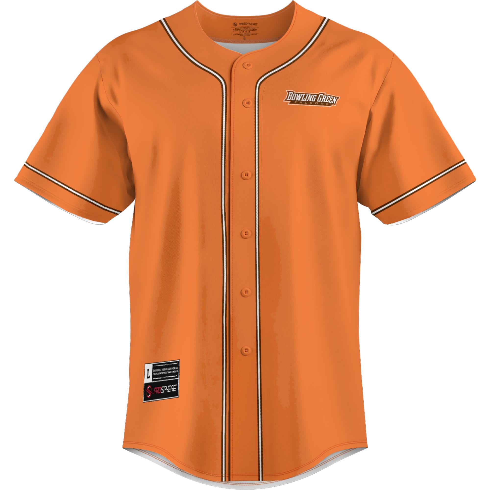 [DDG] Bowling Green St. Falcons GameDay Greats Lightweight Baseball Jersey - Orange