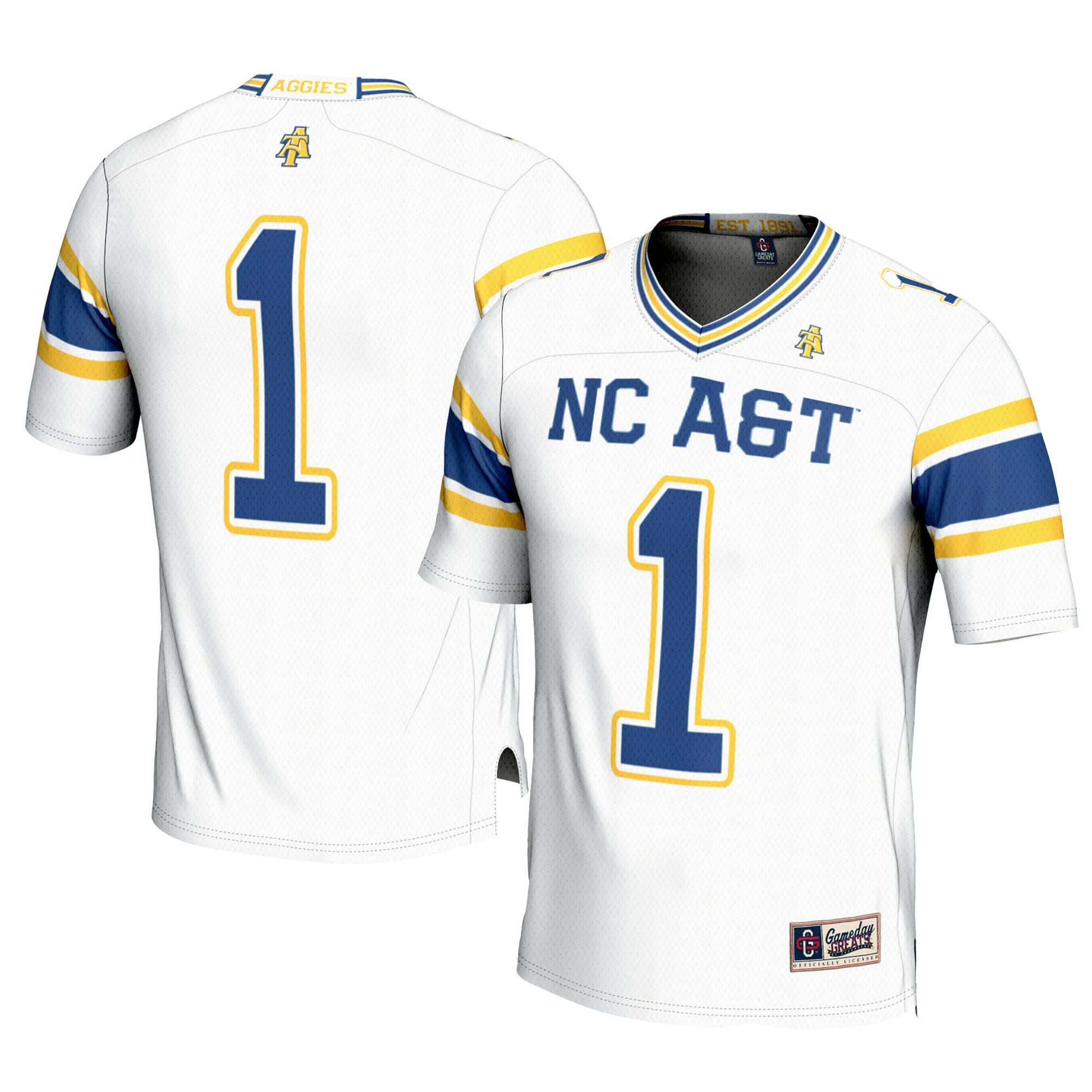 #1 North Carolina A&T Aggies GameDay Greats Youth 2026 Season Football Jersey - White