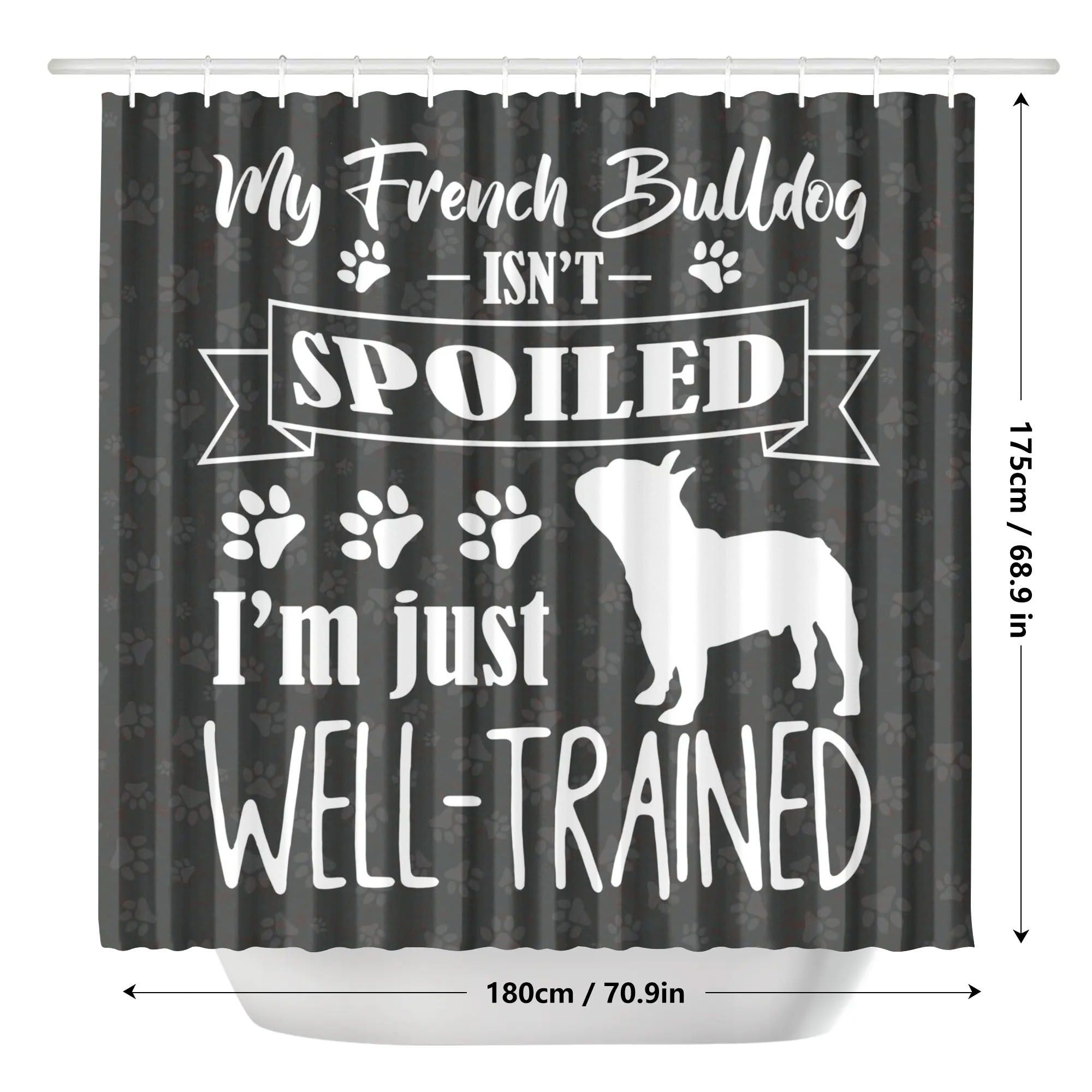 French Bulldog Orson Shower Curtain For Frenchie Lovers Durable Dog Item