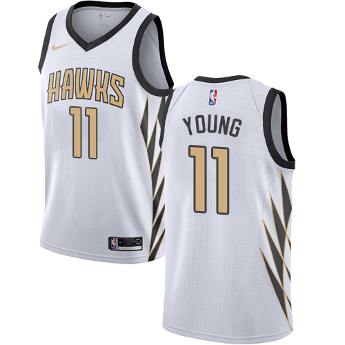 ATL White Nike A. Hawks #11 NBA Jersey NBA Fan Apparel Basketball Jersey