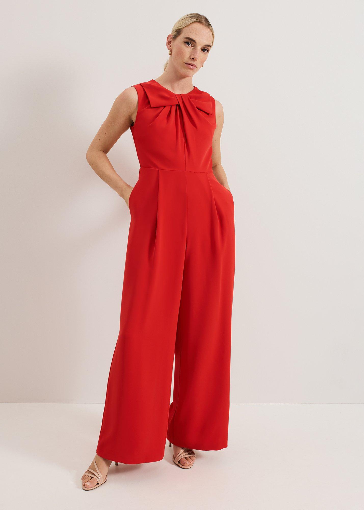 Saffron Twist Front Wide Leg Jumpsuit
