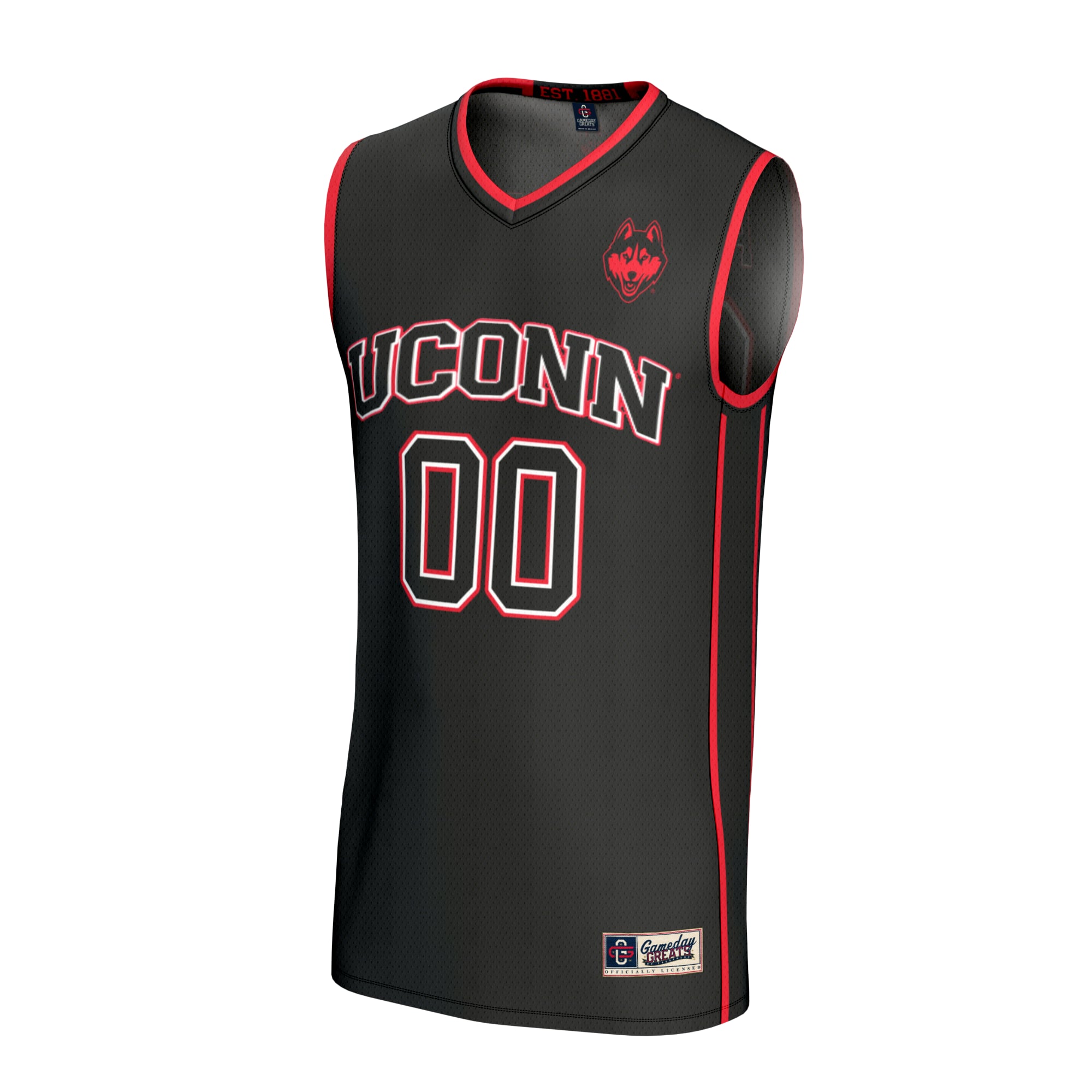 UConn Huskies GameDay Greats Unisex Lightweight Collegiate Men's Basketball NIL Pick-A-Player Fashion Jersey - Black
