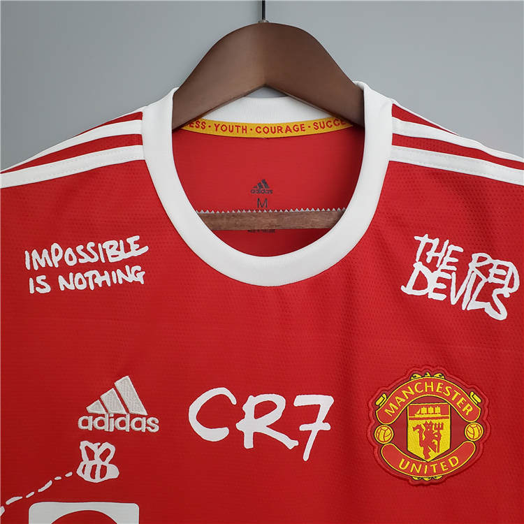 Manchester United 21-22 Kit Home Red Ronaldo 7 Soccer Jersey Football