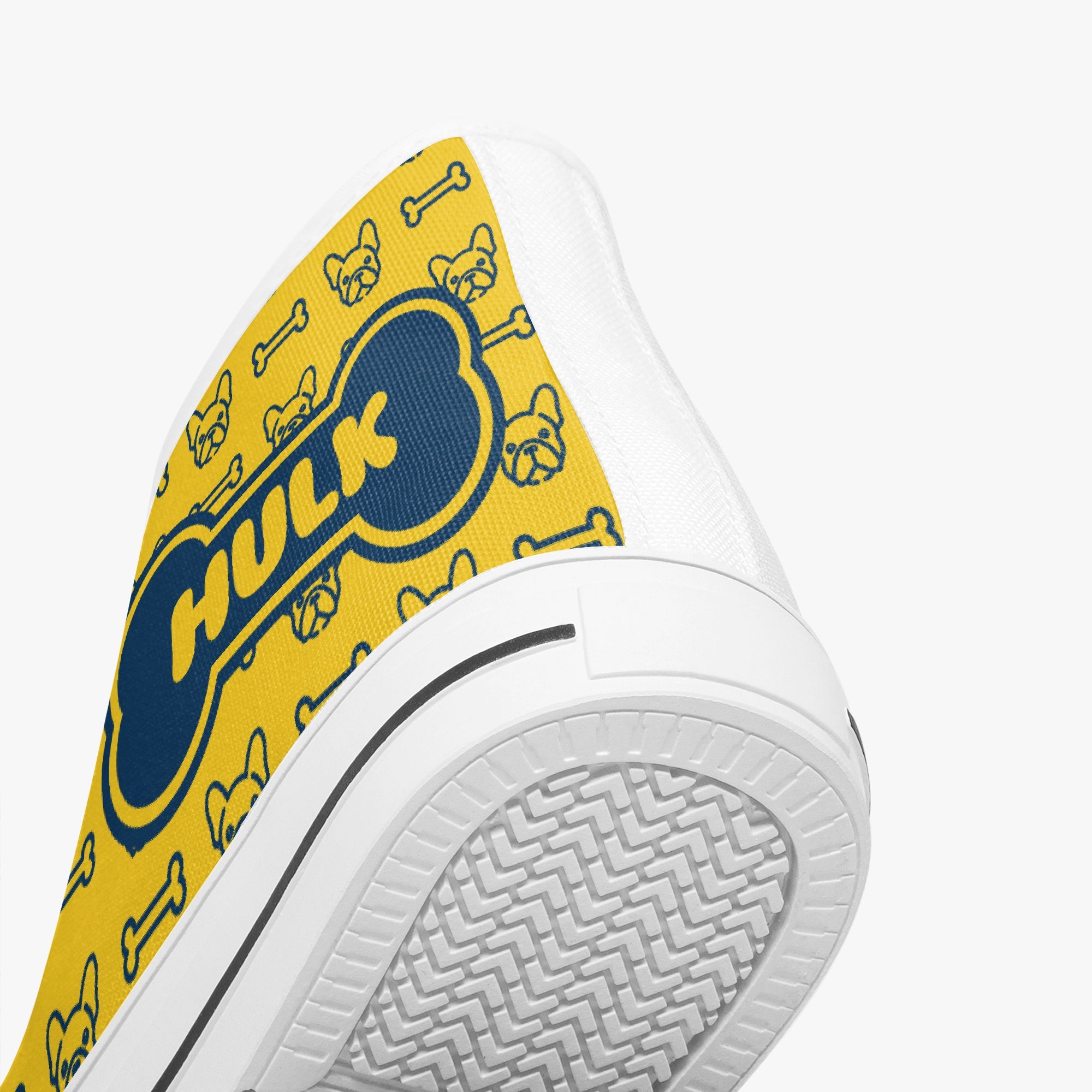 Stylish Personalized Classic High-top Canvas Shoes Frenchie Themed Wear