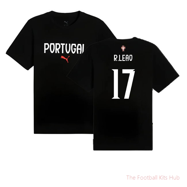2025-2026 Portugal ftblNRGY Tee (Black) (R.Leao 17)