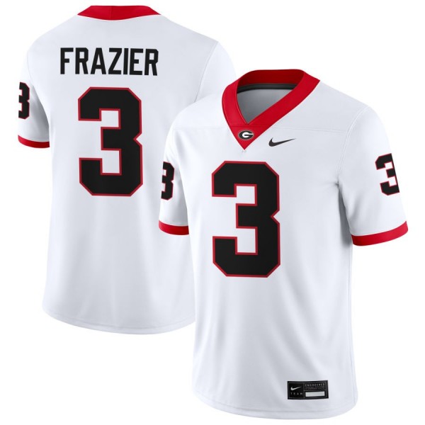 Men Georgia Bulldogs #3 Nate Frazier White Nike Stitch Jerseys