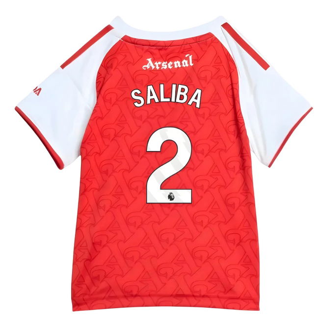 Saliba 2 Latest Comfortable Arsenal Home Match Shirt (Baby)