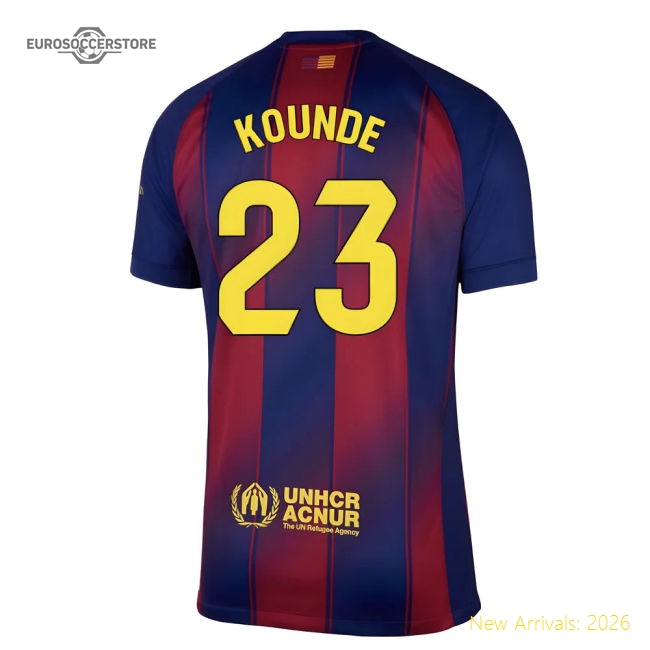 Barcelona Spanish League Kounde Home Elite Jersey Nike Dri-fit