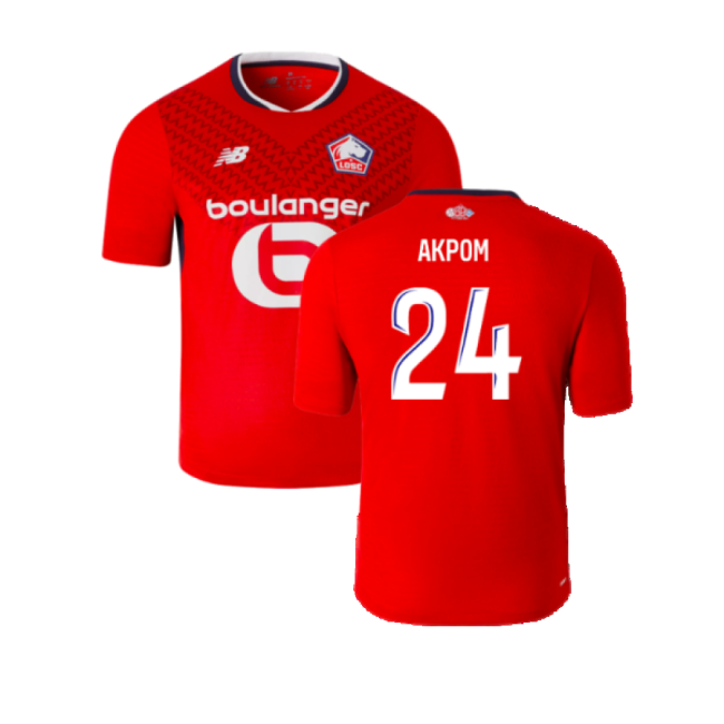 Professional-Grade 2024-2025 Lille Losc Home Shirt (Akpom 24)