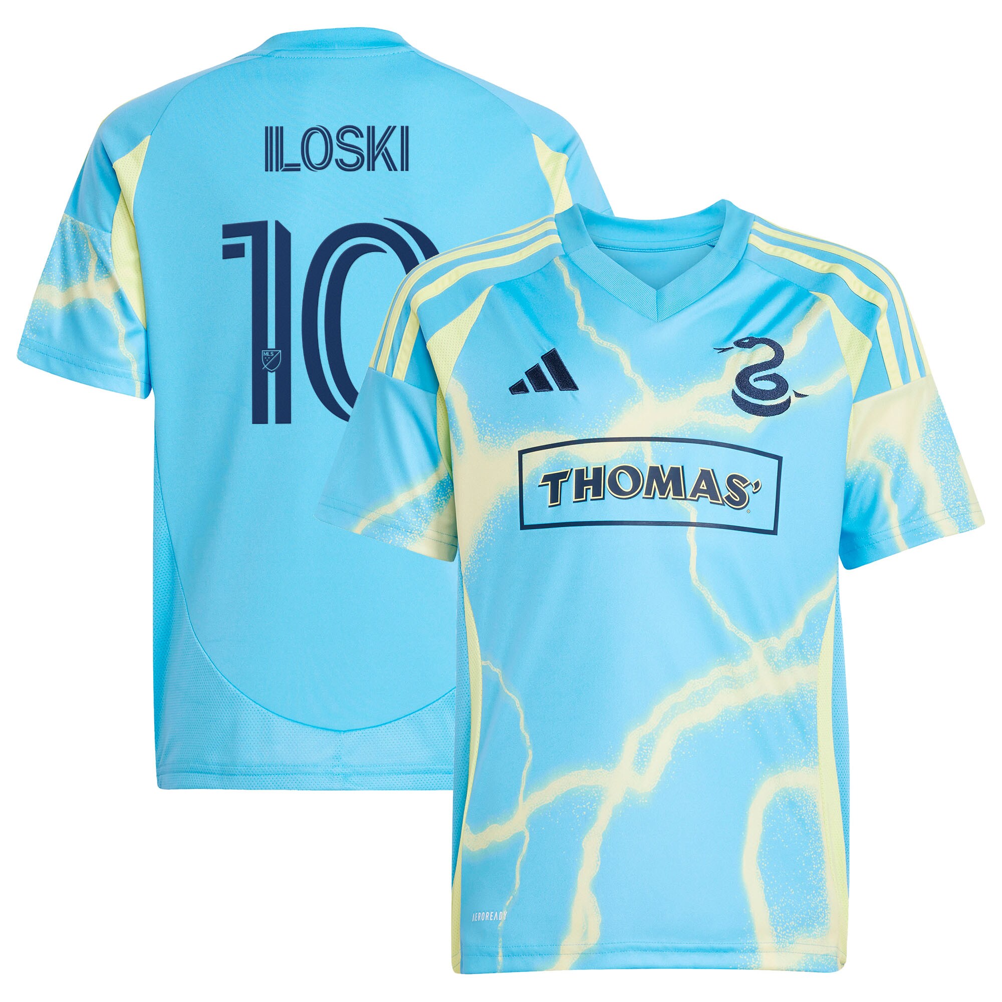 [LK] Milan Iloski Philadelphia Union Youth 2025 The Voltage Kit Replica Jersey - Blue