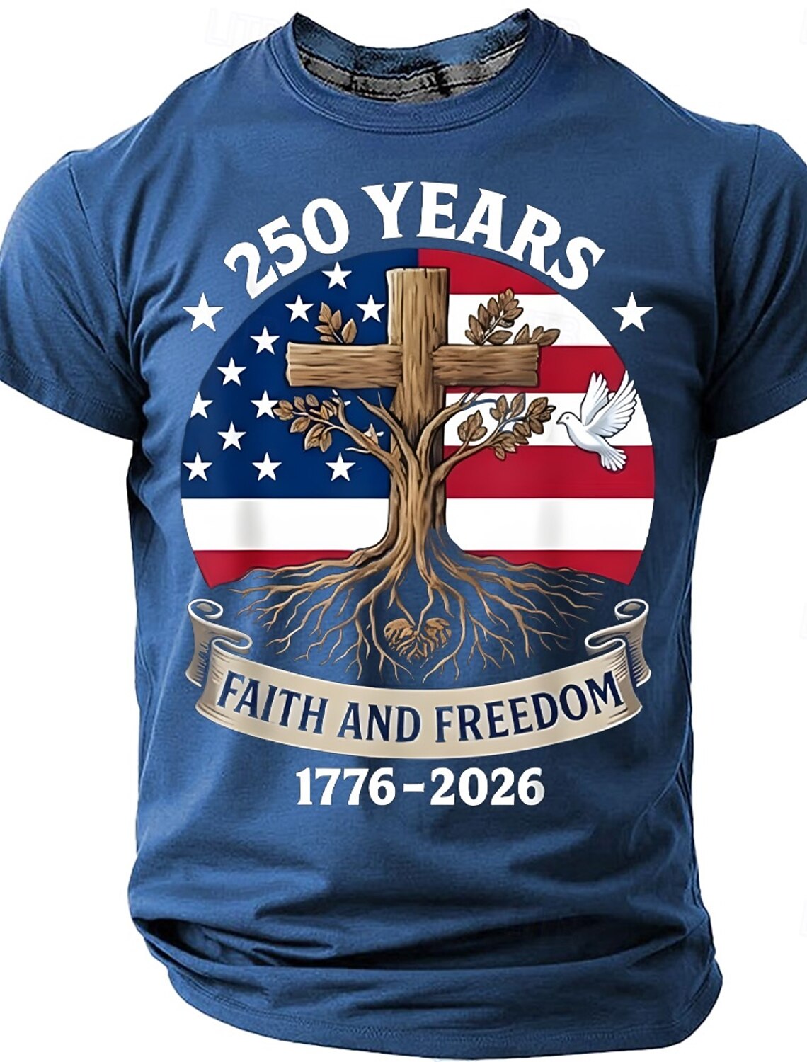 Bible 4th of July 2026 250th Memorial Day US Flag T-Shirt