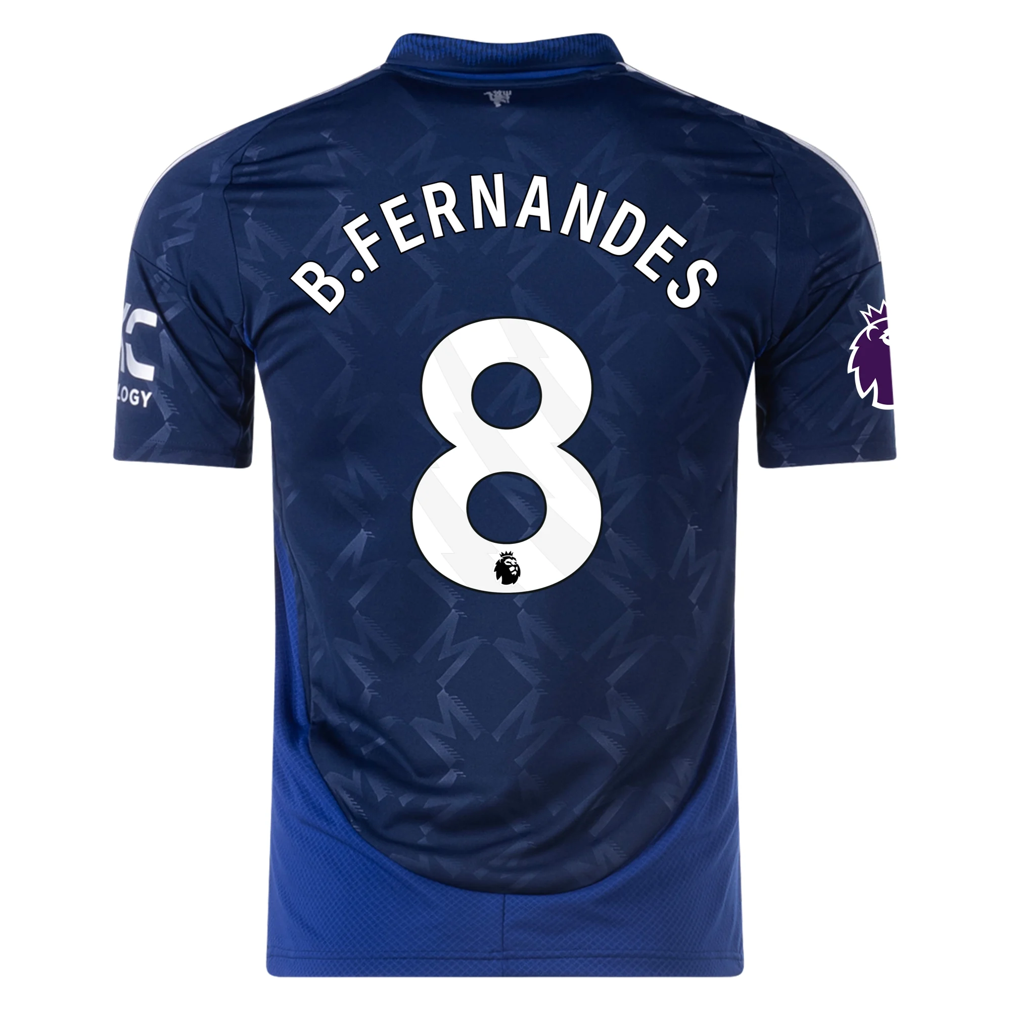 Bruno Fernandes Manchester United Away Football Shirt 24/25 EPL Night Indigo