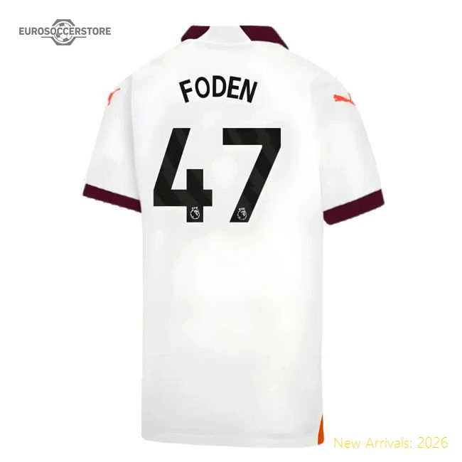 2023-2024 City Man Away Football Jersey (Kids) (Foden 47)