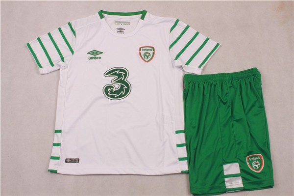 Kids Ireland Euro 2016 Away Soccer KitShirtShorts - Official Replica
