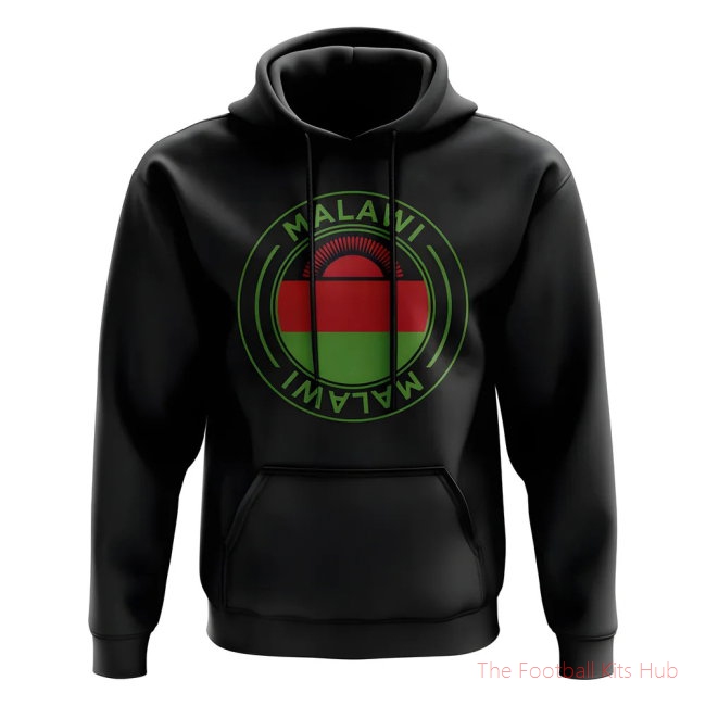 Men Malawi Football Badge Hoodie (Black)