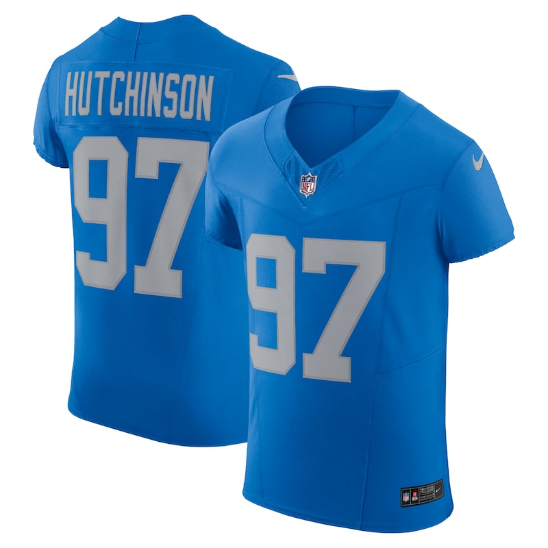 None Aidan Hutchinson DET Lions Victory Authentic Jersey Football Appa