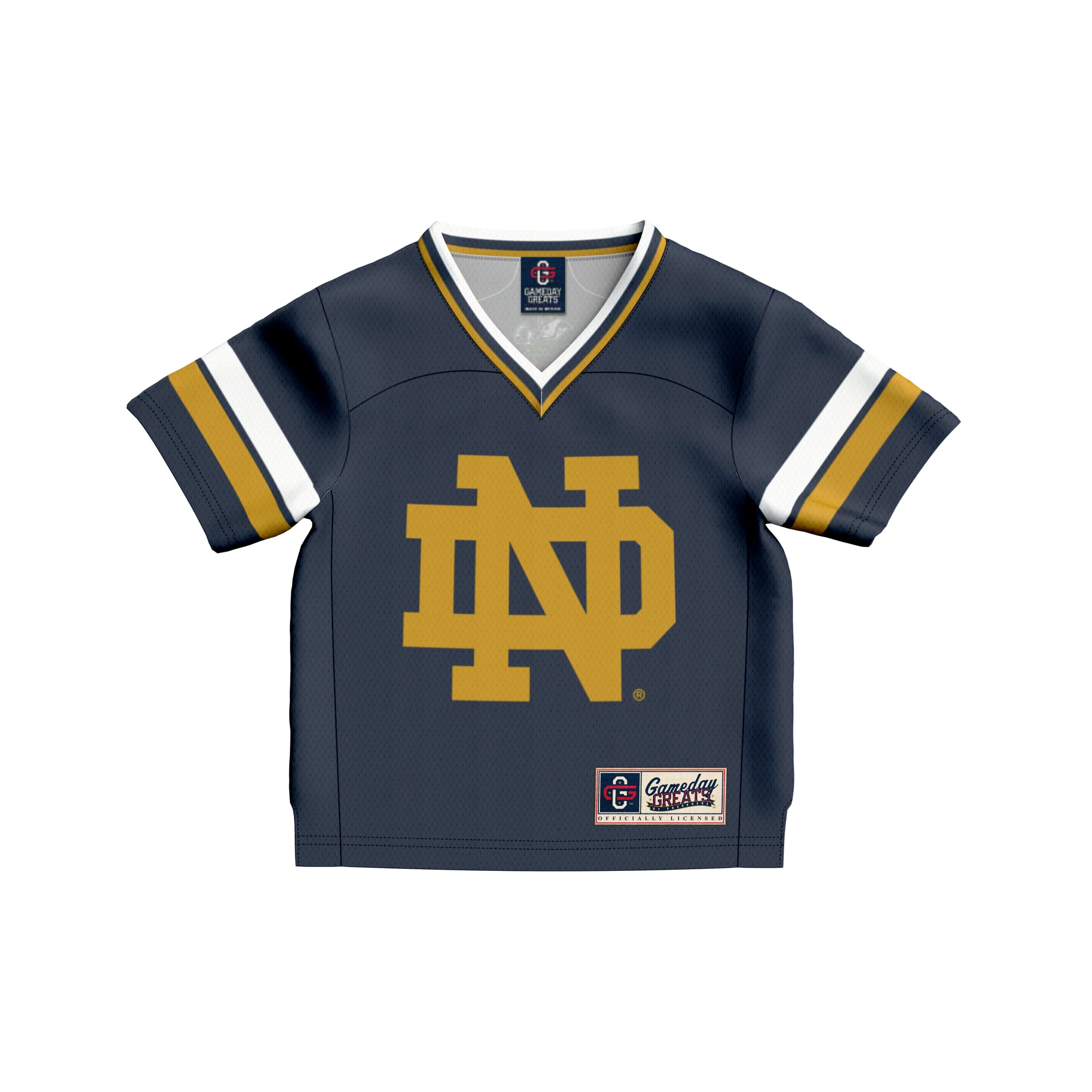 Toddler #1 Navy Notre Dame Fighting Irish Collegiate Football Fashion Jersey