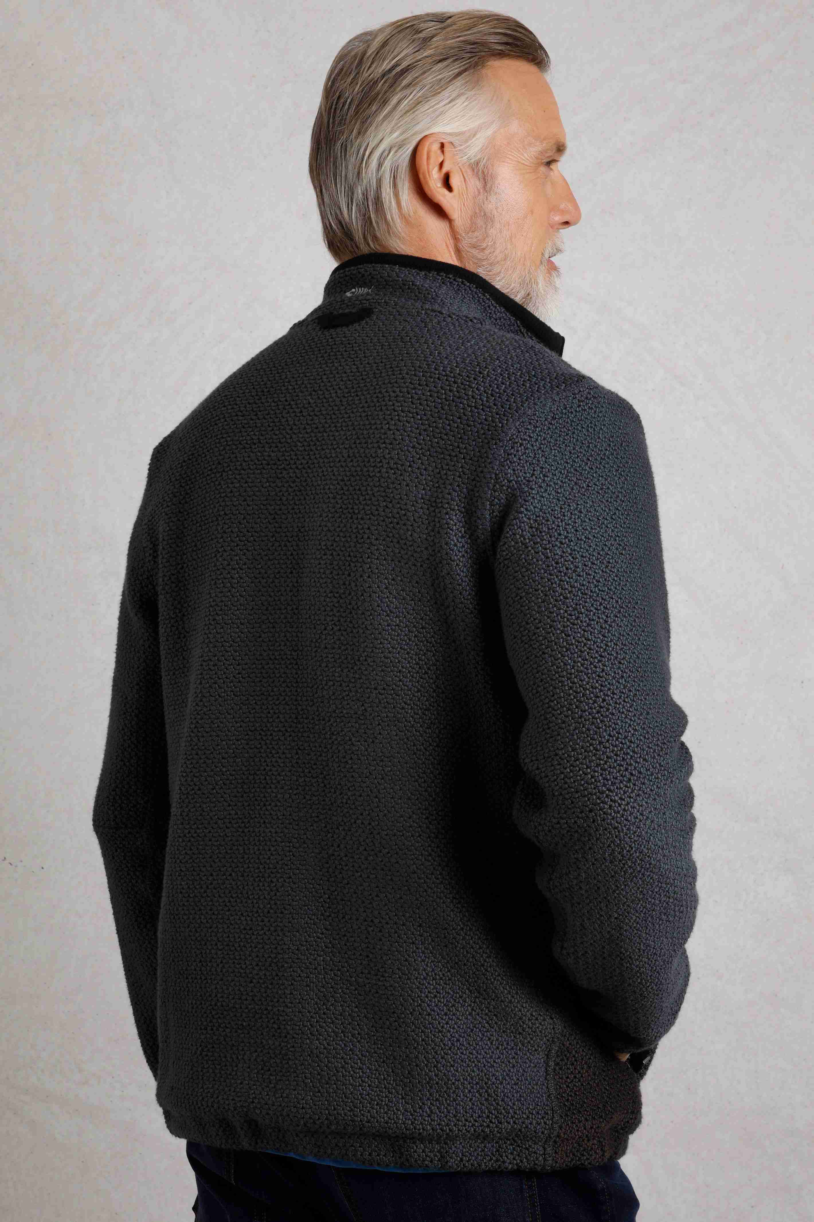 Berhan Full Zip Lined Macaroni Sweatshirt Navy